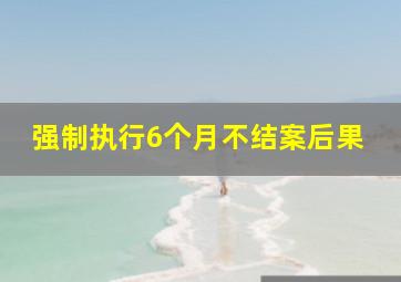 强制执行6个月不结案后果