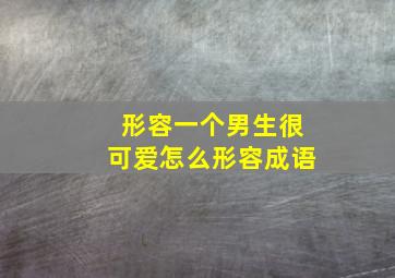 形容一个男生很可爱怎么形容成语