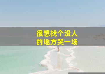 很想找个没人的地方哭一场