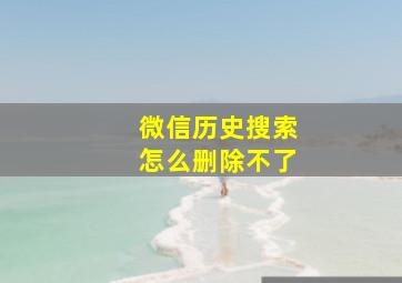 微信历史搜索怎么删除不了