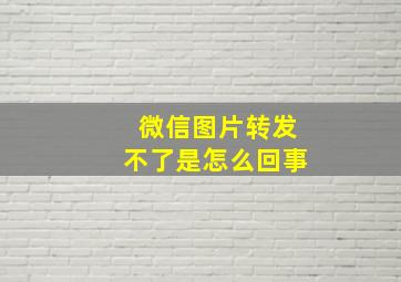 微信图片转发不了是怎么回事