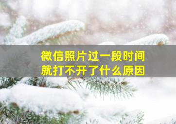 微信照片过一段时间就打不开了什么原因