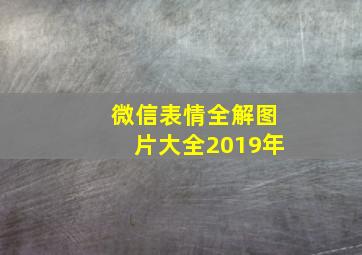 微信表情全解图片大全2019年