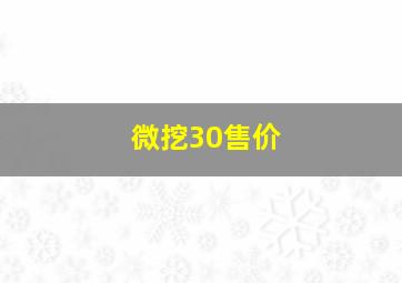 微挖30售价