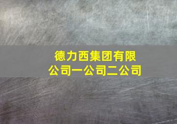 德力西集团有限公司一公司二公司