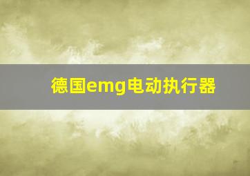 德国emg电动执行器