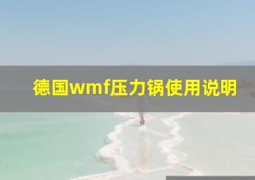 德国wmf压力锅使用说明