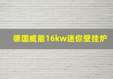 德国威能16kw迷你壁挂炉