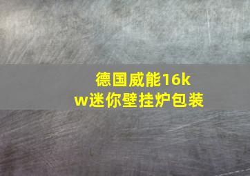 德国威能16kw迷你壁挂炉包装