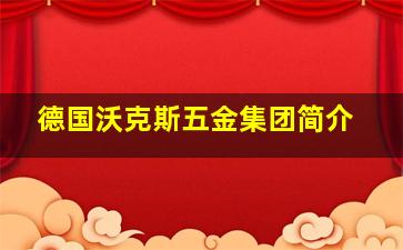 德国沃克斯五金集团简介