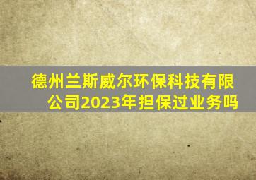 德州兰斯威尔环保科技有限公司2023年担保过业务吗