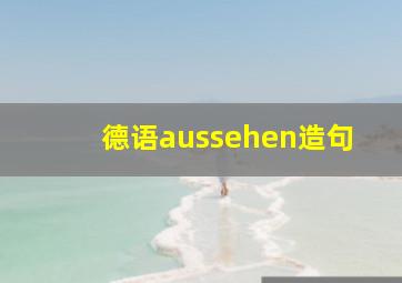 德语aussehen造句