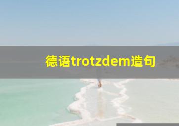 德语trotzdem造句