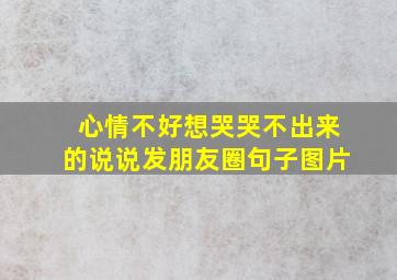 心情不好想哭哭不出来的说说发朋友圈句子图片