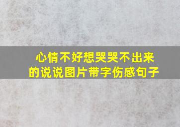 心情不好想哭哭不出来的说说图片带字伤感句子