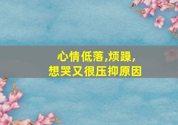 心情低落,烦躁,想哭又很压抑原因