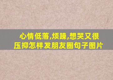 心情低落,烦躁,想哭又很压抑怎样发朋友圈句子图片