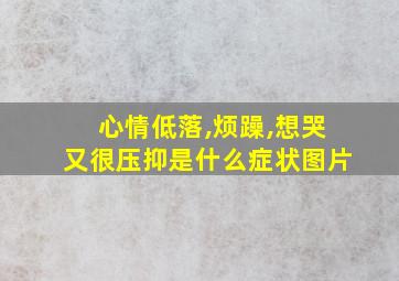 心情低落,烦躁,想哭又很压抑是什么症状图片