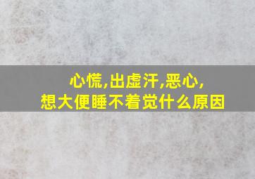 心慌,出虚汗,恶心,想大便睡不着觉什么原因