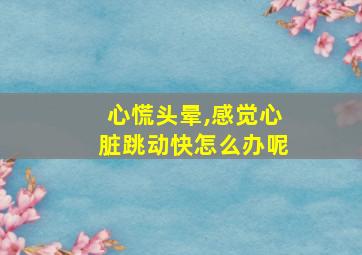 心慌头晕,感觉心脏跳动快怎么办呢