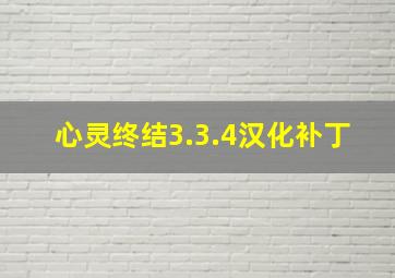 心灵终结3.3.4汉化补丁