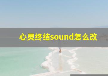 心灵终结sound怎么改