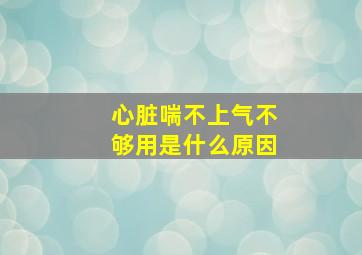 心脏喘不上气不够用是什么原因