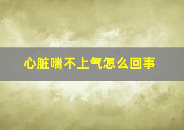 心脏喘不上气怎么回事