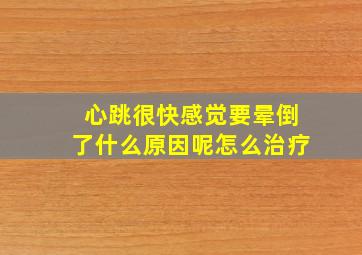 心跳很快感觉要晕倒了什么原因呢怎么治疗