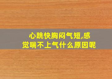 心跳快胸闷气短,感觉喘不上气什么原因呢