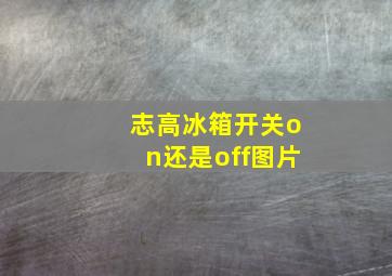 志高冰箱开关on还是off图片