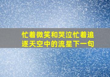 忙着微笑和哭泣忙着追逐天空中的流星下一句