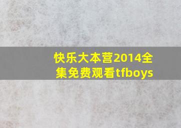 快乐大本营2014全集免费观看tfboys