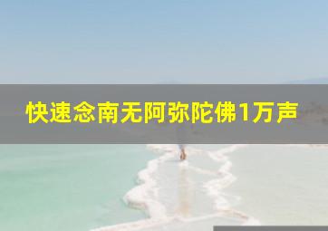 快速念南无阿弥陀佛1万声