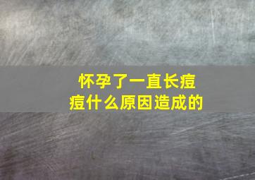 怀孕了一直长痘痘什么原因造成的