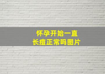 怀孕开始一直长痘正常吗图片