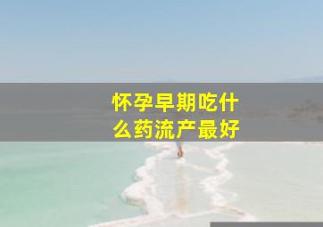 怀孕早期吃什么药流产最好