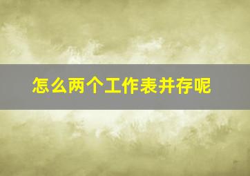 怎么两个工作表并存呢