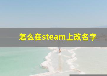 怎么在steam上改名字