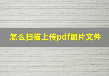 怎么扫描上传pdf图片文件