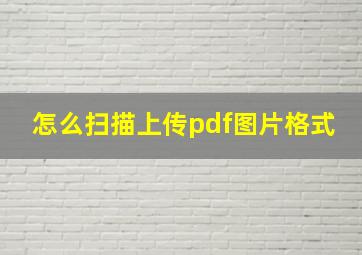 怎么扫描上传pdf图片格式