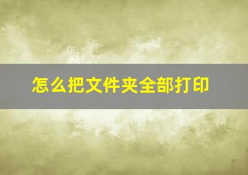 怎么把文件夹全部打印