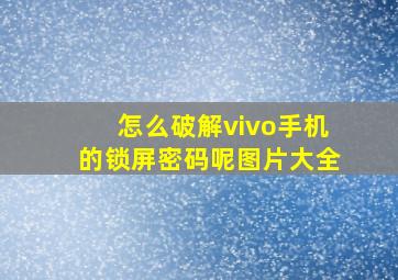 怎么破解vivo手机的锁屏密码呢图片大全