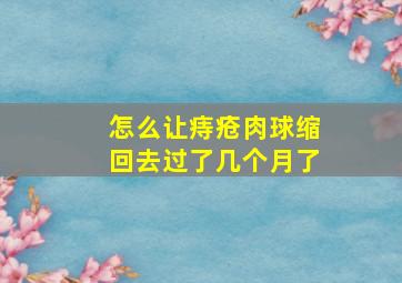 怎么让痔疮肉球缩回去过了几个月了