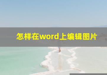 怎样在word上编辑图片