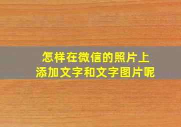 怎样在微信的照片上添加文字和文字图片呢