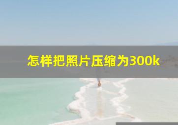 怎样把照片压缩为300k