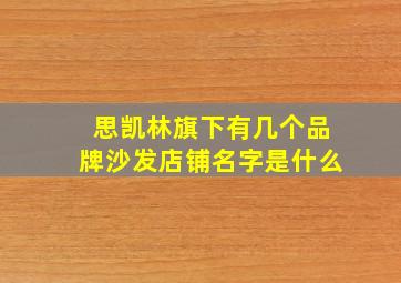 思凯林旗下有几个品牌沙发店铺名字是什么