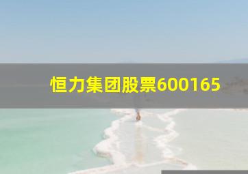 恒力集团股票600165