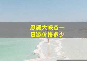 恩施大峡谷一日游价格多少